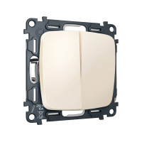 MO323030 Комплект механизма 2-клавишного перекрестного выключателя 10A-250V OMEGA Бежевый матовый QUANT OP3230, VM125 AMBRELLA VOLT