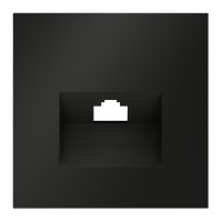 Накладка для розетки компьютерной RJ45 кат.6, S70 (черный матовый)