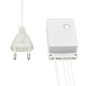 Гирлянда светодиодная Светодиодный Дождь 3х2м 240LED тепл. бел. 12Вт 230В IP20 свечение с динамикой провод прозр. Neon-Night 235-092