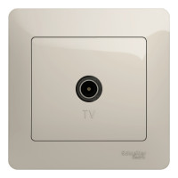 Розетка TV Schneider Electric GLOSSA, скрытый монтаж, молочный, GSL000996