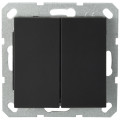 Jasmart G Черный матовый Выключатель 2-кл проходной 10A 250V~ G3022PB