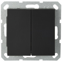 Jasmart G Черный матовый Выключатель 2-кл проходной 10A 250V~ G3022PB