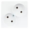 Розетка 2-м СП Simon 24 16А IP20 2х2P без защ. шторок механизм бел. Simon 2450457-030