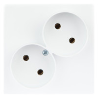 Розетка 2-м СП Simon 24 16А IP20 2х2P без защ. шторок механизм бел. Simon 2450457-030