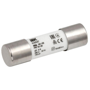 Вставка плавкая цилиндрическая ПВЦ 10х38 2А KARAT IEK MFL10-002