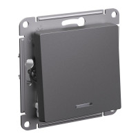 ATLASDESIGN 1-клавишный ВЫКЛЮЧАТЕЛЬ с подсветкой, сх.1а, 10АХ, механизм, БАЗАЛЬТ ATN001413