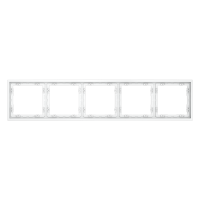 Рамка пластиковая VOLTUM S70 на 5 постов, (белый матовый)
