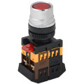 Кнопка ABLF-22 d22мм 1з+1р 240В неон красн. IEK BBT10-ABLF-K04