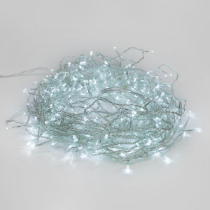 Гирлянда светодиодная Светодиодный Дождь 1.5х1.5м 144LED холод. бел. 12Вт 220-240В IP20 с контроллером провод прозр. Neon-Night 235-035