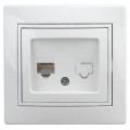 Розетка Plano 1-303-01 информационная RJ45 IP20 белый Intro Б0027621