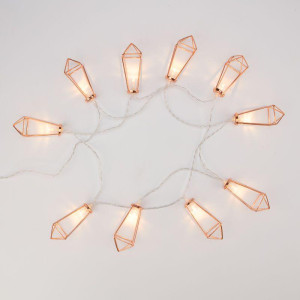 Гирлянда светодиодная Кристаллы бронзовые 1.5м 10LED тепл. бел. 0.1Вт IP20 провод ПВХ прозр. элементы питания 2хAA (не в компл.) Neon-Night 304-019