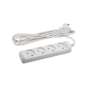 Удлинитель 4х5м без заземл. 6А IP20 UX(6)-4-5m ПВС 2х0.75 Эра Б0038571