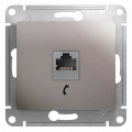 GLOSSA РОЗЕТКА телефонная RJ11, механизм, ПЛАТИНА GSL001281T
