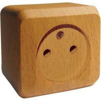 ЭТЮД О/У РОЗЕТКА без заземления без шторок, 16А, 250B, БУК PA16-001T