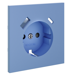 Накладка для розетки с заземлением и защитными шторками, с USB AC, S70 деним