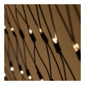 Гирлянда светодиодная Сеть 1.5х2м 150LED тепл. бел. IP65 220В бел. мерцание провод черн. каучук Эра Б0051895