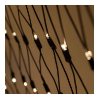 Гирлянда светодиодная Сеть 1.5х2м 150LED тепл. бел. IP65 220В бел. мерцание провод черн. каучук Эра Б0051895