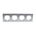 Рамка на 4 поста Mono Electric Despina серебро 102-210000-163