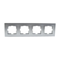 Рамка на 4 поста Mono Electric Despina серебро 102-210000-163