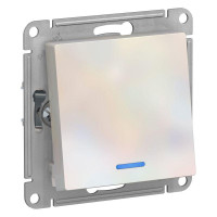 ATLASDESIGN 1-клавишный ПЕРЕКЛЮЧАТЕЛЬ с подсветкой, сх.6а, 10АХ, механизм, ЖЕМЧУГ ATN000463