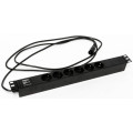 Блок розеток 6-м 10А SHE19-6SH-S-2.5IEC Schuko горизонт. с выкл. шнур 2.5м Hyperline 397027