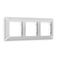 AF110403 Рамка ALFA Line Серебро глянец 3-ая AMBRELLA VOLT