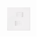 Simon 100 Белый матовый Кит 1 пост, фронт. Накладка на 2 розетки RJ45