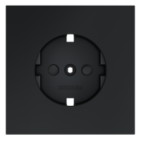 Накладка для розетки с заземлением и защитными шторками, S70 (графит)