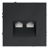 Розетка компьютерная встраиваемая VOLTUM S70 двойная RJ45RJ45 кат.6, графит