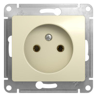 GLOSSA РОЗЕТКА без заземления без шторок, 16А, механизм, БЕЖЕВЫЙ GSL000241