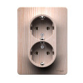 GLOSSA РОЗЕТКА двойная с заземлением без шторок, 16А, в сборе, СОСНА GSL001524