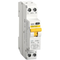 Дифференциальный автомат 1п C 25А 30мА тип A 4.5кА АВДТ-32М IEK MAD32-5-025-C-30