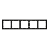 Рамка пластиковая VOLTUM S70 на 5 постов, (черный матовый)