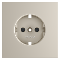 Накладка для розетки с заземлением и защитными шторками, S70 (кашемир)