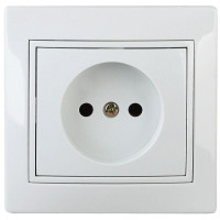 Розетка  Plano 1-201-01 16А IP20 250В 2P белый Intro Б0027607