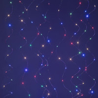 Гирлянда светодиодная Занавес 3х3м 300LED тепл. бел. IP20 220В с пультом USB Эра Б0056000