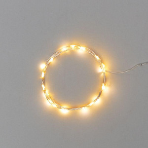 Гирлянда светодиодная Роса 2м 20LED желт. 2Вт 4.5В IP20 провод прозр. Neon-Night 303-001