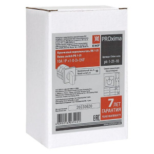 Переключатель кулачковый ПК-1-21 1П 10А 1-0-2 EKF pk-1-21-10