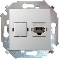 Розетка компьютерная СП Simon 15 RJ45 кат.5E Systimax механизм бел. Simon 1591598-030