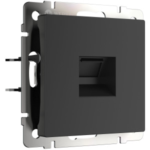 W5120108/ Розетка Ethernet RJ-45 cat. 6A экранированная (черный матовый)