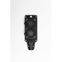 Розетка (колодка) двухместная с крышками каучук черная 2P+PE 250V 16А IP54 DYNEL