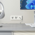 W1171761/ Розетка с заземлением, шторками и USB тип A+C (белый матовый)