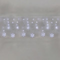 Гирлянда светодиодная Бахрома со снежинками 2.4х0.9м 150LED бел. 7.5Вт 230В IP20 с контроллером 8 режимов Neon-Night 255-075