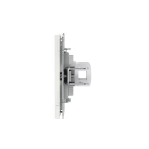 Компьютерная розетка RJ-45 без шторки, кат.6А двойная, KANT, белая магнолия