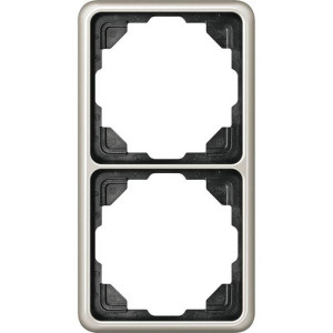 Рамка 2 поста Jung CD 500, платина, CD582PT