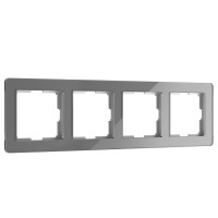 W0042704 Рамка на 4 поста Acrylic графит