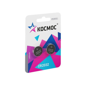Элемент питания литиевый CR2032 2хBL (блист.2шт) КОСМОС KOC20322BL