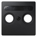 Накладка на розетку TV-SAT Simon SIMON 73 LOFT, открытый монтаж, графит, 73097-62
