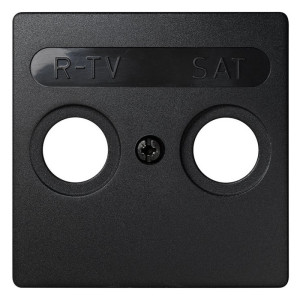 Накладка на розетку TV-SAT Simon SIMON 73 LOFT, открытый монтаж, графит, 73097-62