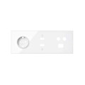 Simon 100 Белый глянец Кит 3 поста, фронт. Накладка на 1 розетку Schuko + 1 розетку TV + 1 розетку RJ45 + 1 розетку HDMI + 1 розетку USB